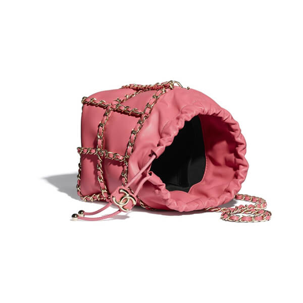 【シャネル】シャネル☆ミニ ショルダーバッグ ラム ロゴ☆AS2313 B04880 NA106